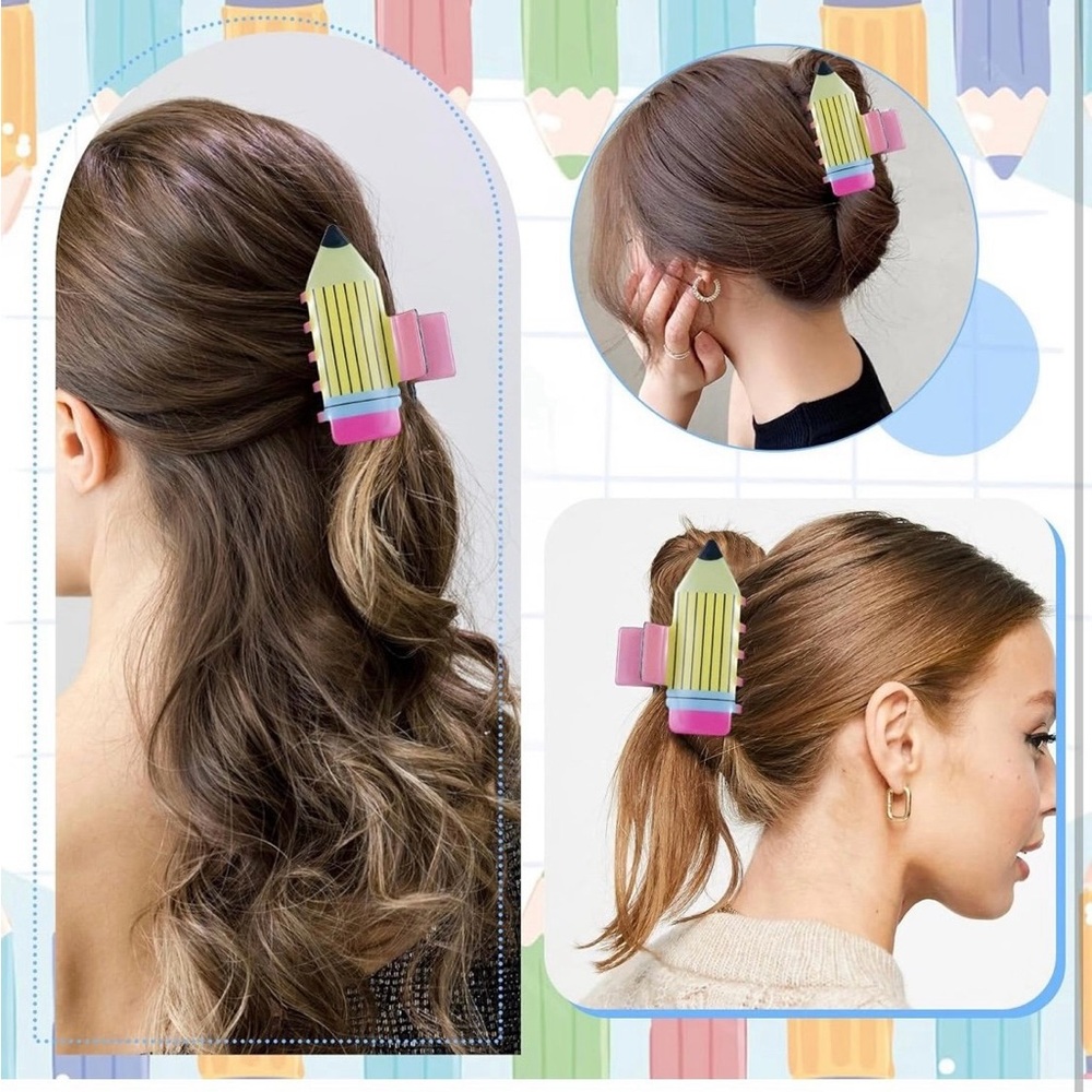 Colorful Pencil Hair Clip - Picture 2 of 3